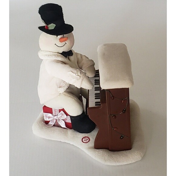 2005 Hallmark Jingle Pals Piano Playing Snowman Animated Musical Singing WORKS